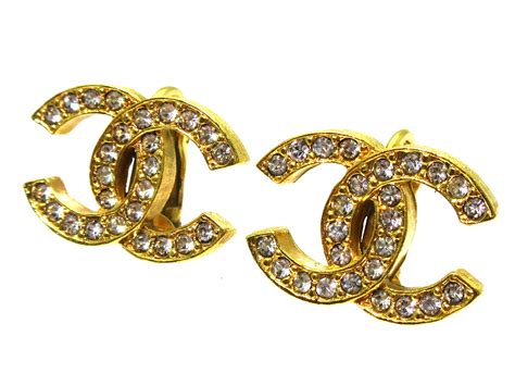 coco chanel cc diamond earrings|Coco Chanel vintage earrings.